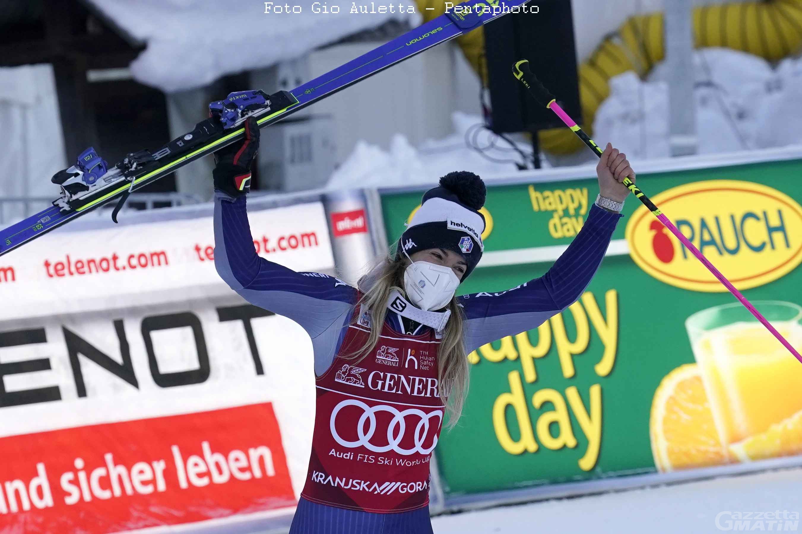 Sci alpino: Marta Bassino concede il bis, Federica Brignone out a Kranjska Gora Sci alpino: Marta Bassino concede il bis, Federica Brignone out a Kranjska Gora